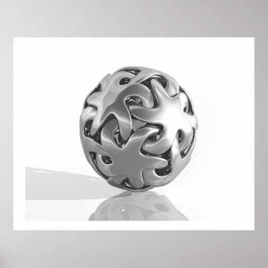 Virtual Sculpture Interlock Star Chrome Poster (Vorne)