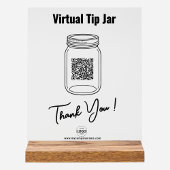 Virtual Tip Jar, Custom QR Code Payment App, Logo Acrylschild