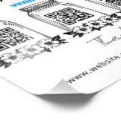 Virtual Tip Jar Logo PayPal Venmo Cash App QR Code Fotodruck (Ecke)