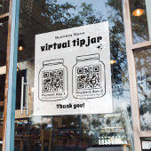 Virtual Tip Jar mit 2 QR Code Aufkleber