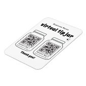 Virtual Tip Jar mit 2 QR Code Magnet (Linke Seite)