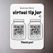 Virtual Tip Jar mit 2 QR Code Magnet