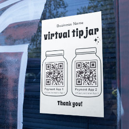 Virtual Tip Jar mit 2 QR Code Poster