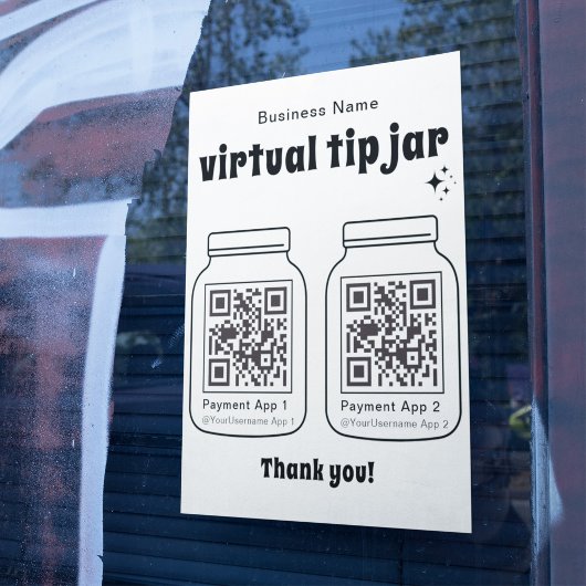 Virtual Tip Jar mit 2 QR Code Poster