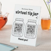 Virtual Tip Jar mit 2 QR Code Sockelschild (In Situ)