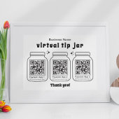 Virtual Tip Jar mit 3 QR Code Poster