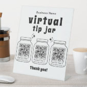 Virtual Tip Jar mit 3 QR Code Sockelschild (In Situ)