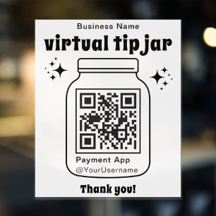 Virtual Tip Jar mit QR-Code Aufkleber