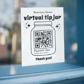 Virtual Tip Jar mit QR-Code Fensteraufkleber