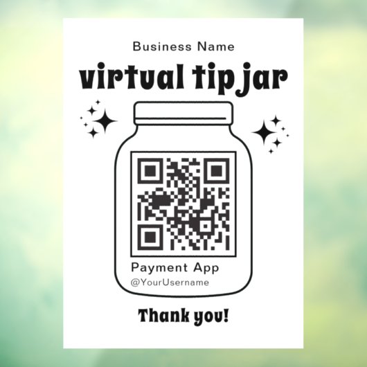 Virtual Tip Jar mit QR-Code Fensteraufkleber (Blatt 3)