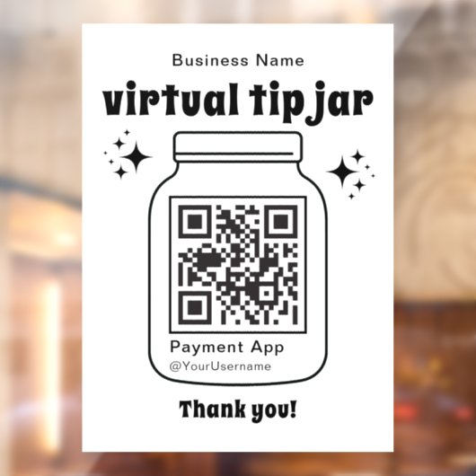 Virtual Tip Jar mit QR-Code Fensteraufkleber (Blatt 2)