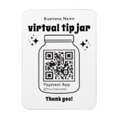 Virtual Tip Jar mit QR-Code Magnet (Vertikal)