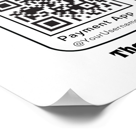 Virtual Tip Jar mit QR-Code Poster (Ecke)