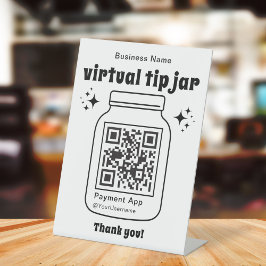 Virtual Tip Jar mit QR-Code Sockelschild