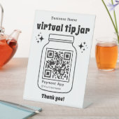 Virtual Tip Jar mit QR-Code Sockelschild (In Situ)