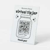 Virtual Tip Jar mit QR-Code Sockelschild (Vorderseite)