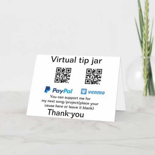 Virtual tip jar q oder Code-Geld-Spende PayPal ven (Rückseite)