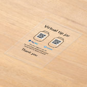 Virtual tip jar q oder Code-Geld-Spende PayPal ven Acryleinladungen (Ablage )