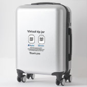 Virtual tip jar q oder Code-Geld-Spende PayPal ven Aufkleber (Koffer)