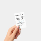 Virtual tip jar q oder Code-Geld-Spende PayPal ven Ausweis (Handheld)