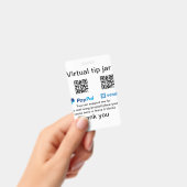 Virtual tip jar q oder Code-Geld-Spende PayPal ven Ausweis (Handheld)