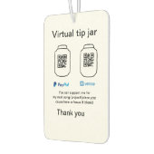 Virtual tip jar q oder Code-Geld-Spende PayPal ven Autolufterfrischer (Links)