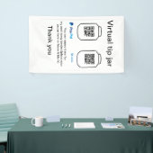 Virtual tip jar q oder Code-Geld-Spende PayPal ven Banner (Messeveranstaltung)