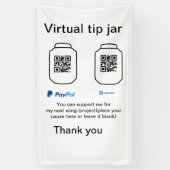 Virtual tip jar q oder Code-Geld-Spende PayPal ven Banner (Vertikal)