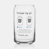 Virtual tip jar q oder Code-Geld-Spende PayPal ven Dosenglas (Rückseite)