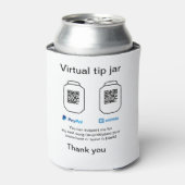 Virtual tip jar q oder Code-Geld-Spende PayPal ven Dosenkühler (Kanne Vorderseite)