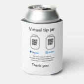 Virtual tip jar q oder Code-Geld-Spende PayPal ven Dosenkühler (Kanne Rückseite)