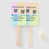 Virtual tip jar q oder Code-Geld-Spende PayPal ven Fächer (Vorne und Hinten)