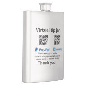 Virtual tip jar q oder Code-Geld-Spende PayPal ven Flachmann (Rechts)