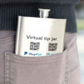 Virtual tip jar q oder Code-Geld-Spende PayPal ven Flachmann (Beispiel)