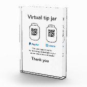 Virtual tip jar q oder Code-Geld-Spende PayPal ven Fotoblock (Rechts)