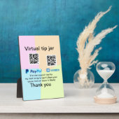Virtual tip jar q oder Code-Geld-Spende PayPal ven Fotoplatte (Seite)