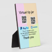 Virtual tip jar q oder Code-Geld-Spende PayPal ven Fotoplatte (Seite)