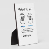 Virtual tip jar q oder Code-Geld-Spende PayPal ven Fotoplatte (Seite)