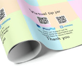 Virtual tip jar q oder Code-Geld-Spende PayPal ven Geschenkpapier (Rolleneckpunkt)