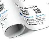Virtual tip jar q oder Code-Geld-Spende PayPal ven Geschenkpapier (Rolleneckpunkt)