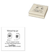 Virtual tip jar q oder Code-Geld-Spende PayPal ven Gummistempel (Stempel)