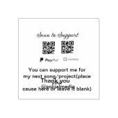 Virtual tip jar q oder Code-Geld-Spende PayPal ven Gummistempel (Prägung)