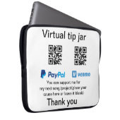 Virtual tip jar q oder Code-Geld-Spende PayPal ven Laptopschutzhülle (Vorne Rechts)
