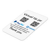 Virtual tip jar q oder Code-Geld-Spende PayPal ven Magnet (Linke Seite)