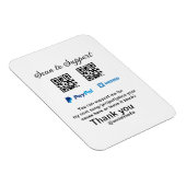 Virtual tip jar q oder Code-Geld-Spende PayPal ven Magnet (Rechte Seite)