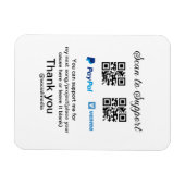 Virtual tip jar q oder Code-Geld-Spende PayPal ven Magnet (Horizontal)