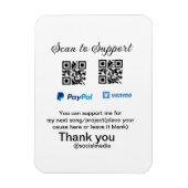 Virtual tip jar q oder Code-Geld-Spende PayPal ven Magnet (Vertikal)