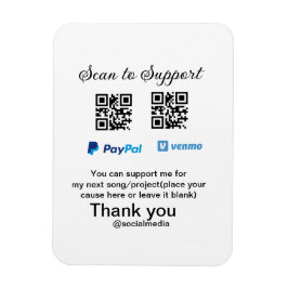 Virtual tip jar q oder Code-Geld-Spende PayPal ven Magnet