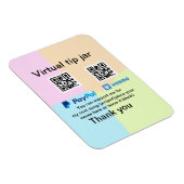 Virtual tip jar q oder Code-Geld-Spende PayPal ven Magnet (Rechte Seite)