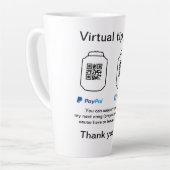 Virtual tip jar q oder Code-Geld-Spende PayPal ven Milchtasse (Linke Ecke)